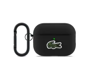 Lacoste Petit Piqué Krokodil Logo -Patch-Hülle für AirPods Pro 3 Schwarz