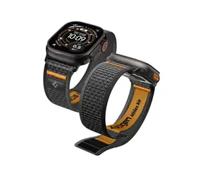 Spigen Athlex Air 2 Active Band Armband für Apple Watch 49 mm/46 mm/45 mm/44 mm, schwarz-orange