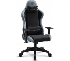 SENSE7 Spellcaster Fuku PU schwarz-grau / Gaming-Stuhl / Kunstleder + Alcantara / verstellbar / Belastbarkeit 150 kg 