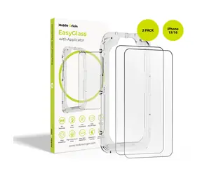 Mobile Origin EasyGlass EasyGlass Schutzglas mit Applikator für Apple iPhone 15 & 16 / 2 Stück