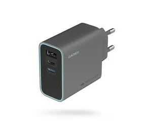 Cuktech CUKAD653EUGR 65W GaN-Ladegerät, grau / 2x USB-C / USB-A