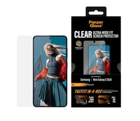 PanzerGlass Samsung Galaxy S26 mit staubfreier Applikationsbox