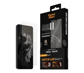 PanzerGlass Ceramic II Samsung Galaxy S26 mit staubfreier Installationsbox