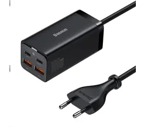 Ausgepackt - Baseus CCGP000101 GaN3 Pro Schnellladeadapter schwarz / 2x USB-C / 2x USB-A / 100W / unverpackt