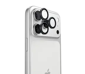 Torras Lensguard Kameraschutzglas für Apple iPhone 17 Pro, schwarz