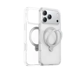 Torras Ostand Q3 Spin Case Schutzhülle für Apple iPhone 17 Pro, transparent