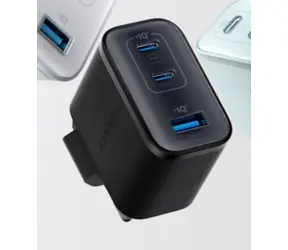 Anker Nano-Wandladegerät schwarz / 70 W / 2x USB-C / USB-A
