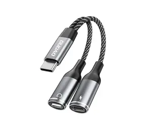Dudao L13C Adapter 2-in-1 / USB-C / grau