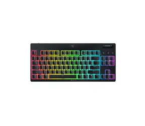 Razer BlackWidow V4 Low-Profile Tenkeyless HyperSpeed Yellow Switch, schwarz / kabellos. Gaming-Tastatur / mechanisch / US-Tasten