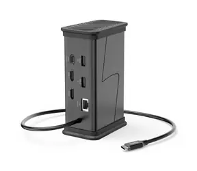 HAMA 200150 USB-Hub schwarz / Dockingstation / USB-C auf HDMI / 3,5 mm / RJ45 / USB-C / USB-A