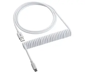 Ausgepackt - CableMod Classic Spiral- Cable USB-C - USB-A 1,5 m Gletscherweiß / Tastaturkabel / ausgepackt