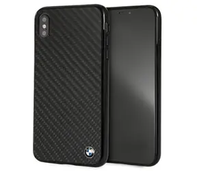 BMW Signature Carbon Rückseite für iPhone XS Max Schwarz