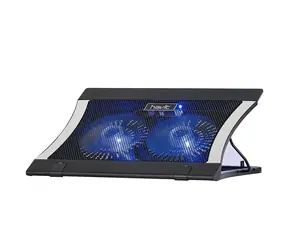 Havit F2051 schwarz / Laptop-Kühlpad / für 9" - 17" / 2 Lüfter / blaue Hintergrundbeleuchtung