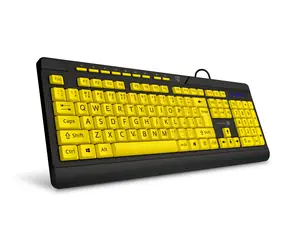 Ausgepackt - Connect IT FOR HEALTH CONTRAST gelb / Tastatur / Membran / USB-A / CZ/SK Layout / ausgepackt