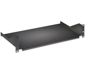 Unverpackt - Intellinet Rack Shelf 19" schwarz / Rack Shelf / 2 HE / Tiefe 400 mm / Tragfähigkeit 25 kg / unverpackt