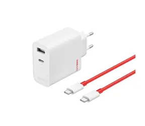 OnePlus SUPERVOOC 80W weiß / 1x USB-A / 1x USB-C / USB-C-Kabel PD / QC 