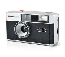 AGFAPHOTO wiederverwendbare Fotokamera 35 mm schwarz / Analogkamera / 31 mm Objektiv / Blitz