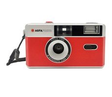 AGFAPHOTO wiederverwendbare Fotokamera 35 mm rot / Analogkamera / 31 mm Objektiv / Blitz