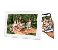Sencor SDF 1092 W weiß / Digitaler Fotorahmen / 10,1" IPS Touch / 1280x800 Pixel / Repro / WLAN / Kartenleser
