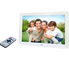 Sencor SDF 874 weiß / Digitaler Bilderrahmen / 8" IPS / 1280x800 px / Lautsprecher / Kartenleser / Fernbedienung