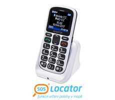 Aligator A321 Senior weiß-grau / CZ / 1,8" / Dual-SIM / microSD