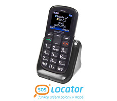 Aligator A321 Senior schwarz-grau / CZ / 1,8" / Dual-SIM / microSD
