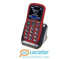 Aligator A321 Senior rot-schwarz / CZ / 1,8" / Dual-SIM / microSD