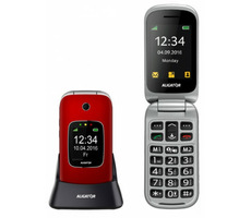 Aligator V650 Senior rot-silber / SOS-Taste / 1,3 MP / Tischladegerät / FM / SOS-Locator