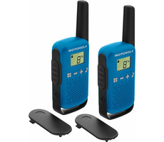 Motorola TLKR T42 blau / 2x Radio / LCD / Reichweite 4km / 16 Kanäle