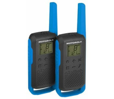 Motorola TLKR T62 blau / 2x Radio / LCD / Reichweite 8km / 16 Kanäle