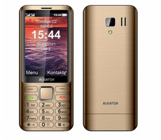 Aligator D950 gold / 3,5" TFT / Dual SIM / SOS-Taste | Ortung | SMS / UKW-Radio / Taschenlampe