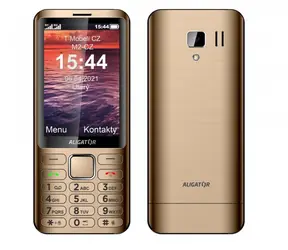 Aligator D950 gold / 3,5" TFT / Dual SIM / SOS-Taste | Ortung | SMS / UKW-Radio / Taschenlampe