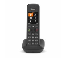 Gigaset C575 schwarz / Analogtelefon mit Basis / 2,2" Display / DECT GAP / Telefonbuch 200 Kontakte