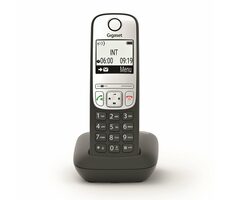 Gigaset A690 (H2810-R601) schwarz / Analogtelefon mit Basis / DECT GAP / Telefonbuch 100 Kontakte