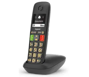 Gigaset E290 schwarz / Schnurlostelefon / seniorengerecht / Telefonbuch 150 Kontakte