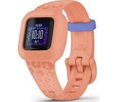 Garmin Vivofit jr. 3 Peach Leopard orange / Kinder-Fitnessarmband / LCD 112x112px / Bluetooth / 5ATM