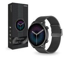Aligator Watch Lady X schwarz / Smartwatch / 1,32" / 360 × 360 / Touchscreen / BT / IP67 / 3 Armbänder