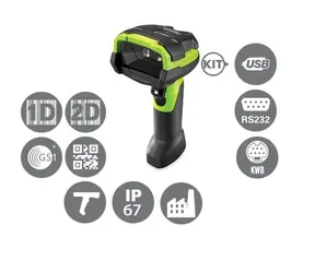 ZEBRA Lesegerät DS3608-SR Kit USB / 2D-Barcodescanner / RS-232 / KBW / USB / schwarz