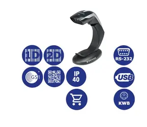 DATALOGIC Heron HD3430 černá / 2D snímač čárových kódů / multi-IF / pouze snímač / stojánek / černá