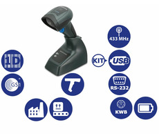 Datalogic QuickScan I QM2131 Kit2-USB / 1D-Barcodescanner / 433 MHz / Multi-IF / Schwarz