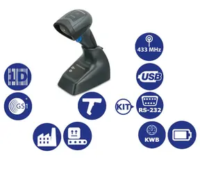 Datalogic QuickScan I QM2131 Kit RS-232/ 1D-Barcodescanner / 433 MHz / Multi-IF / schwarz