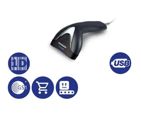 Datalogic Touch 90 Light (TD1120-BK-90) grau / 1D-Barcodescanner / USB / Standfuß / ohne USB-Kabel