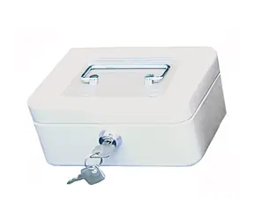 WEDO 152 Tragbare Registrierkasse weiß / 4 Fächer / 1 Clip / abschließbar