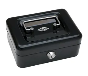 WEDO 152 Tragbare Registrierkasse schwarz / 4 Fächer / 1 Clip / abschließbar