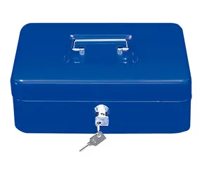 WEDO 250 Tragbare Registrierkasse blau / 5 Fächer / 1 Clip / abschließbar
