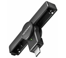 Axagon CRE-SMPC, USB-C PocketReader Kontaktkartenleser SMART (eCivic)