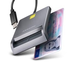 Axagon CRE-SM3TC / USB-C FlatReader Kontaktkartenleser SMART (eObčanka) / Kabel 1,2m