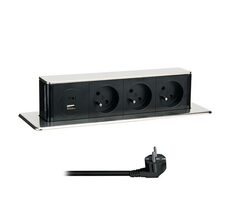 Solight 3z PP126C-PD20 / Ausziehbarer Steckdosenblock / USB A+C / 20W PD / 2m