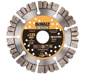 DeWalt DT90294 / Diamanttrennscheibe für Mauerwerk & Beton für DCG200 Nutfräser / Durchmesser 125x22,2 mm