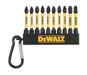 DeWalt DT7276 / Bitsatz mit Karabiner 2x PZ1 & 6x PZ2 & 2x PZ3 / 10-tlg